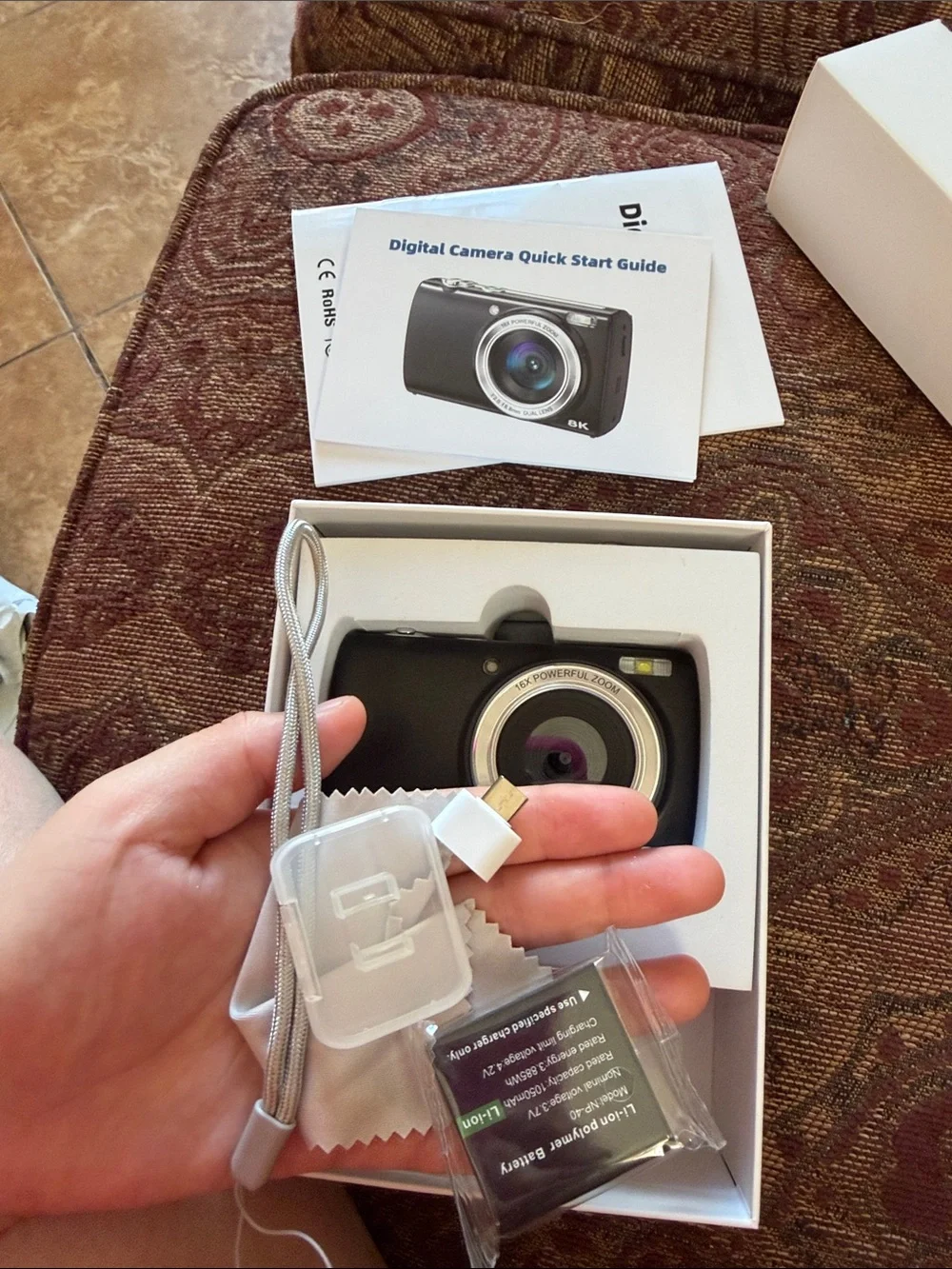 Black 8K Compact Digital Camera with Powerful Zoom